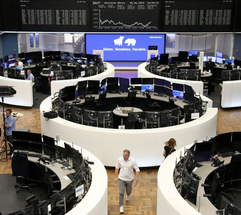 &copy; Reuters. Cotización del índice DAX en la Bolsa de Fráncfort, Alemania.