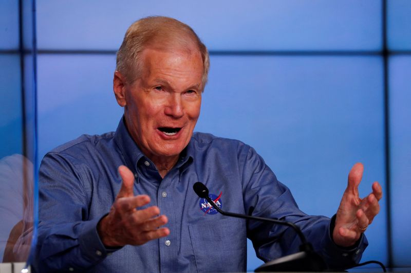 &copy; Reuters. FILE PHOTO: NASA Administrator Bill Nelson speaks prior to the launch of an Atlas V rocket carrying Boeing's CST-100 Starliner capsule to the International Space Station in a do-over test flight at Kennedy Space Center in Cape Canaveral, Florida, U.S. Jul