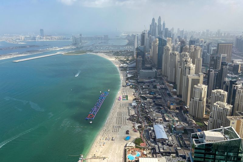 &copy; Reuters. FILE PHOTO: A general view of Jumeirah Beach Residence (JBR) in Dubai, United Arab Emirates, February 2, 2022.  REUTERS/Abdel Hadi Ramahi