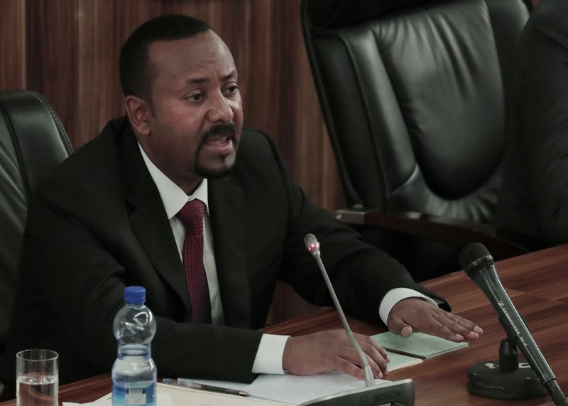 © Reuters. رئيس الوزراء الإثيوبي أبي أحمد في صورة من أرشيف رويترز