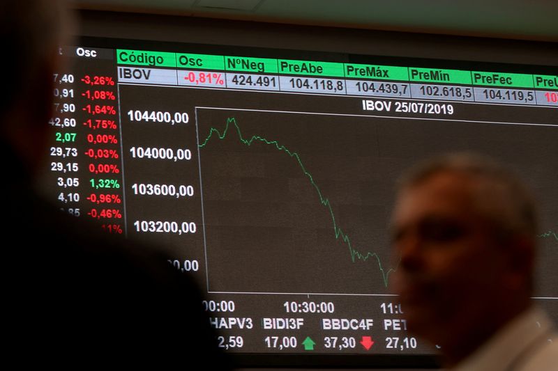 © Reuters. Bolsa de Valores B3, em São Paulo
25/07/2019
REUTERS/Amanda Perobelli