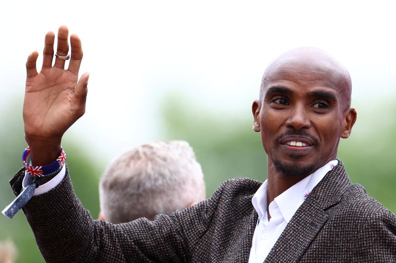 &copy; Reuters. British track athlete Mo Farah attends the Platinum Jubilee Pageant, marking the end of the celebrations for the Platinum Jubilee of Britain's Queen Elizabeth, in London, Britain, June 5, 2022. REUTERS/Hannah McKay/Pool