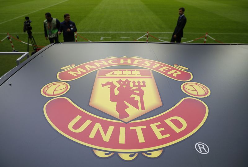 &copy; Reuters. FILE PHOTO: Football Soccer - Manchester United visit the Friends Arena ahead of the the Europa League Final - Friends Arena, Stockholm, Sweden - 23/5/17 General view of the Manchester United logo ahead of the Europa League final Reuters / Phil Noble Live