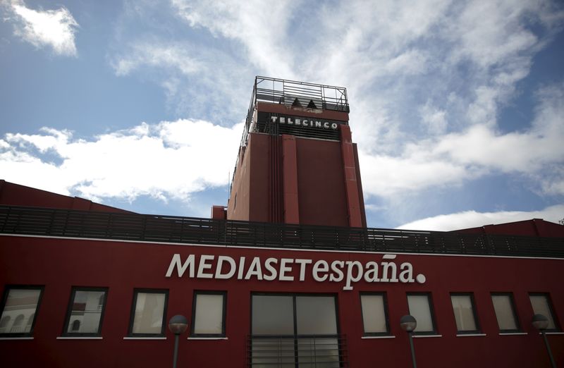 &copy; Reuters. The headquarters of Mediaset Espana is seen outside Madrid, Spain, April 13, 2016. REUTERS/Andrea Comas/File Photo