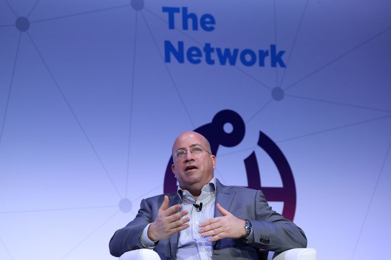 © Reuters. FILE PHOTO: CNN President Jeff Zucker attends a keynote event at the Mobile World Congress in Barcelona, Spain, February 26, 2018. REUTERS/Sergio Perez/File Photo