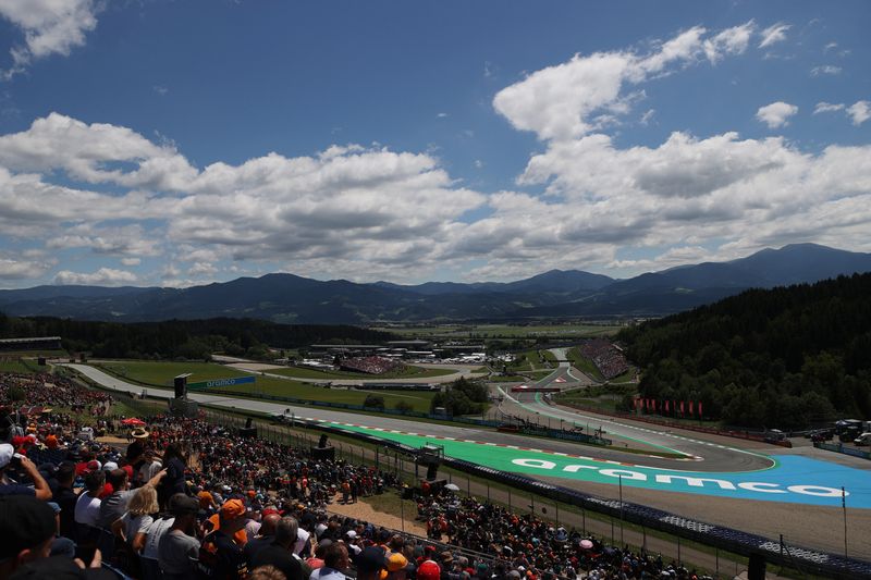&copy; Reuters. Vista general de la pista antes del Gran Premio de Austria de la Fórmula Uno en el Red Bull Ring de Spielberg, Austria. 8 de julio, 2022. REUTERS/Florion Goga
