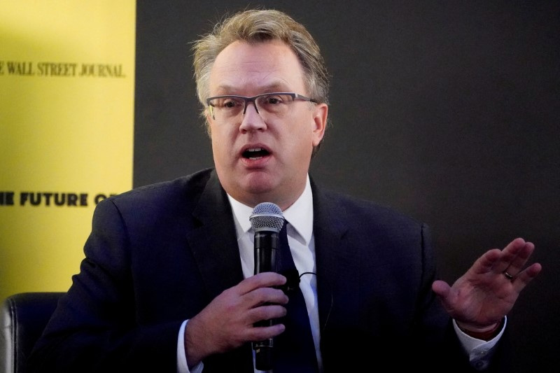 © Reuters. FILE PHOTO: John Williams, chief executive officer of the Federal Reserve Bank of New York, speaks at an event in New York, U.S., November 6, 2019. REUTERS/Carlo Allegri/File Photo