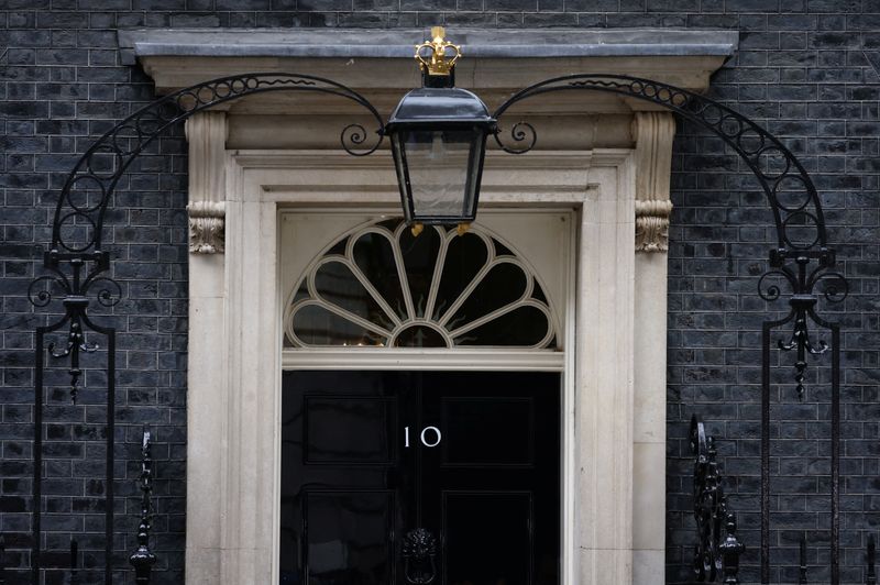 © Reuters. FILE PHOTO: A view of 10 Downing Street, where British Prime Minister Boris Johnson is expected to make a statement, in London, Britain, July 7, 2022. REUTERS/Henry Nicholls