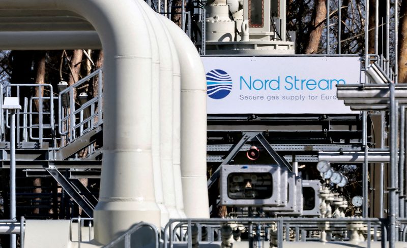 &copy; Reuters. FOTO DE ARCHIVO. Tuberías de las instalaciones de desembarque del gasoducto "Nord Stream 1" aparecen en Lubmin, Alemania. 8 de marzo de 2022. REUTERS/Hannibal Hanschke