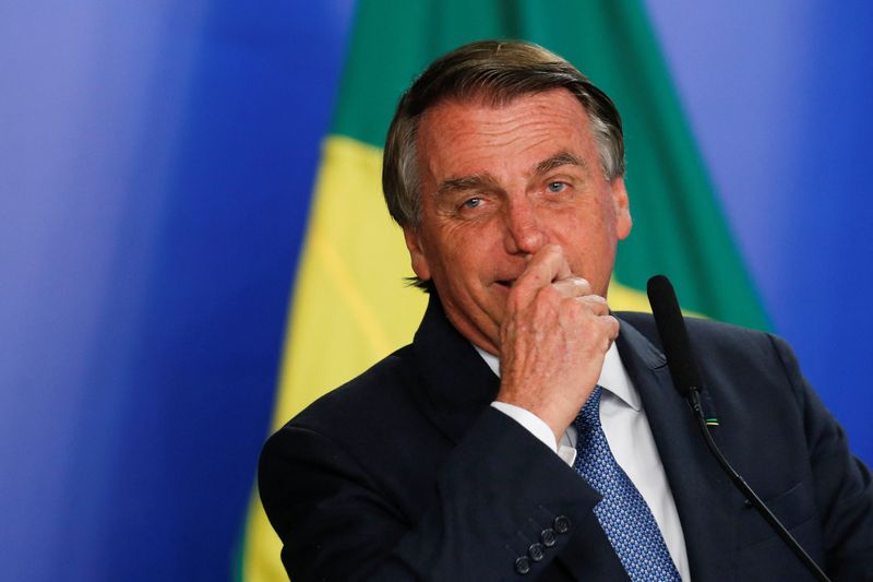 &copy; Reuters. Presidente Jair Bolsonaro durante cerimônia no Palácio do Planalto
06/07/2022 REUTERS/Adriano Machado