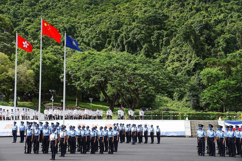 &copy; Reuters. 米国のハンスコム・スミス香港駐在総領事は１１日、中国による「香港国家安全維持法」の「粗野で冷酷な」施行が国際ビジネスハブとしての香港の役割を脅かしているとし、香港に対する