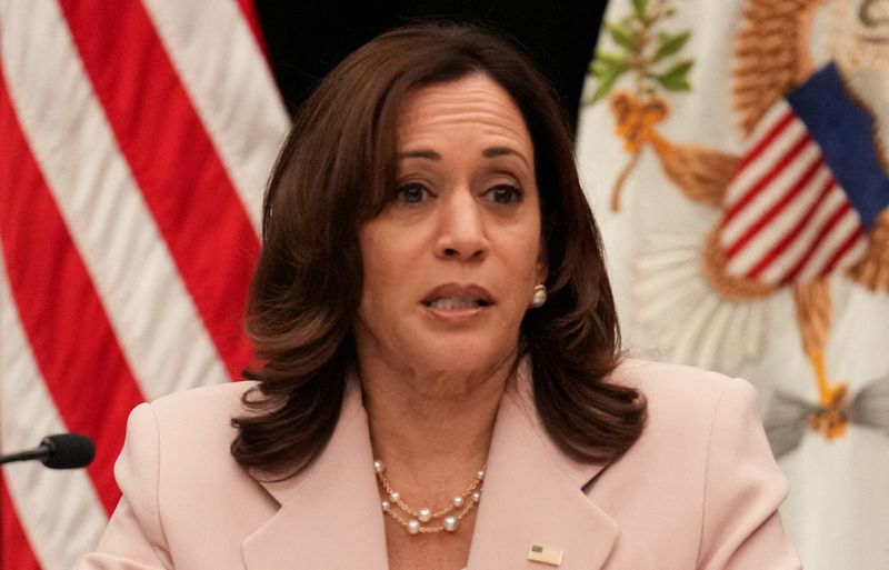 &copy; Reuters. FILE PHOTO: U.S. Vice President Kamala Harris hosts a round table with business executives, on the sidelines of the ninth Summit of the Americas, in Los Angeles, California, U.S. June 7, 2022. REUTERS/Lauren Justice