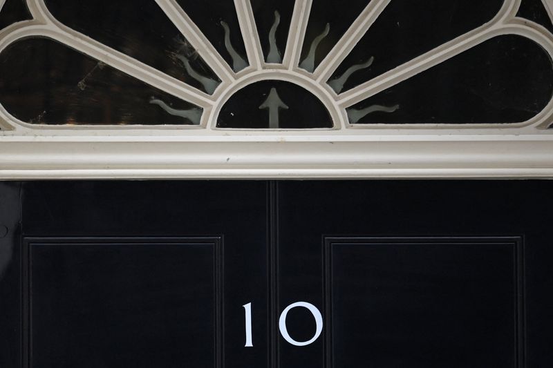 &copy; Reuters. A view of the door of 10 Downing Street in London, Britain, July 12, 2022. REUTERS/Toby Melville