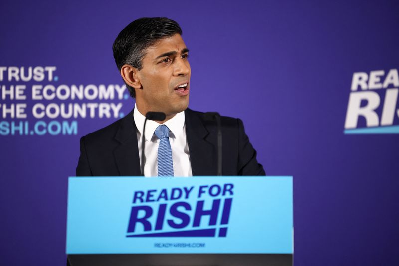 &copy; Reuters. Rishi Sunak lança candidatura à liderança do Partido Conservador do Reino Unido em Londres
12/07/2022 REUTERS/Henry Nicholls