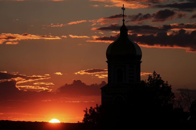 &copy; Reuters. St. Panteleimon church is seen during sunset, as Russia's invasion of Ukraine continues, in Kharkiv, Ukraine July 12, 2022. REUTERS/Nacho Doce