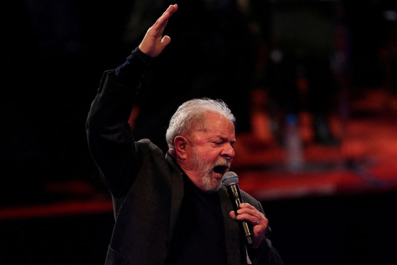 &copy; Reuters. Ex-presidente Luiz Inácio Lula da Silva durante evento em Porto Alegre
01/06/2022
REUTERS/Diego Vara