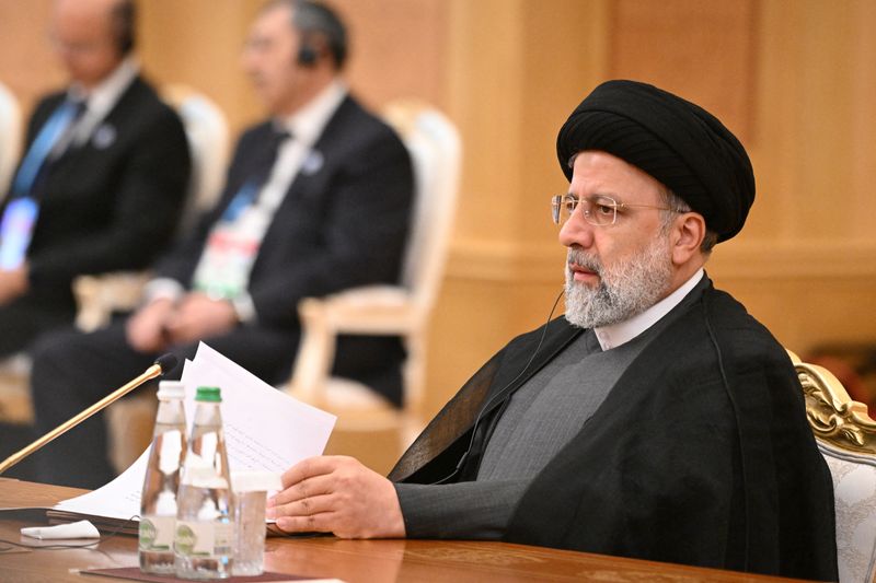 &copy; Reuters. Presidente do Irã, Ebrahim Raisi, durante reunião em Ashgabat, no Turcomenistão
29/06/2022 Sputnik/Grigory Sysoyev/Pool via REUTERS