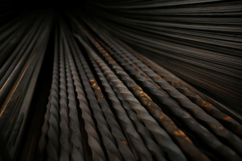 &copy; Reuters. FILE PHOTO: Rebars are pictured at Kalisch Steel factory in Ciudad Juarez, Mexico March 27, 2018. REUTERS/Jose Luis Gonzalez