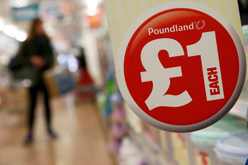 &copy; Reuters. FILE PHOTO: A sign is seen in a Poundland store in London, Britain November 10, 2015.  REUTERS/Stefan Wermuth