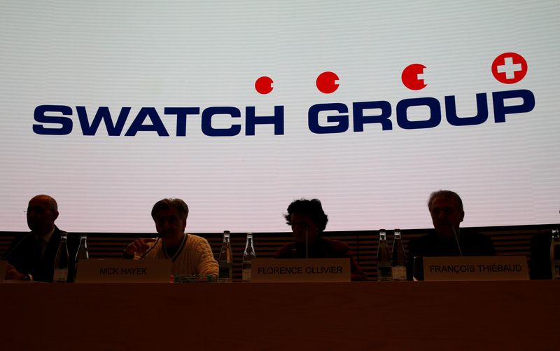 &copy; Reuters. FILE PHOTO: CEO and Chairman of the Board of the Swatch Group Nick Hayek attends the Swiss watchmaker's annual news conference in Biel, Switzerland March 14, 2019. REUTERS/Denis Balibouse