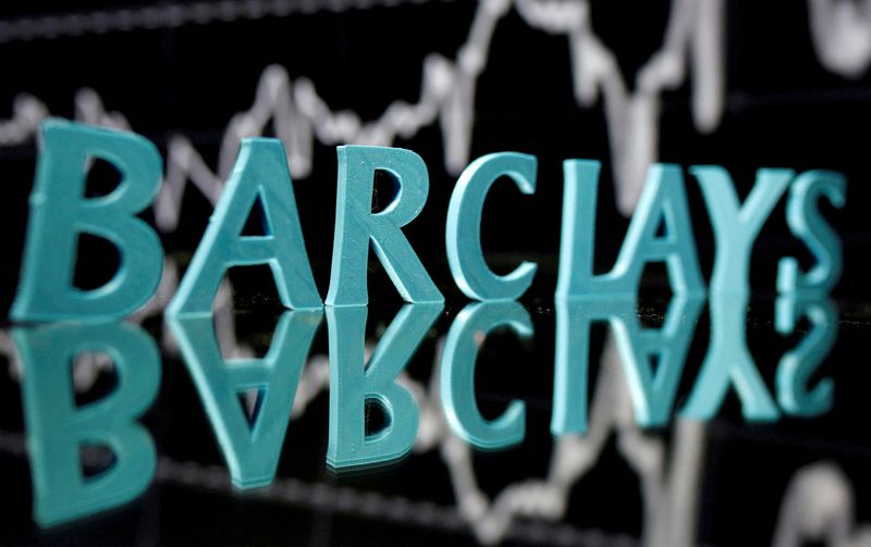 &copy; Reuters. FILE PHOTO: The Barclays logo is seen in front of displayed stock graph in this illustration taken June 21, 2017. REUTERS/Dado Ruvic/Illustration