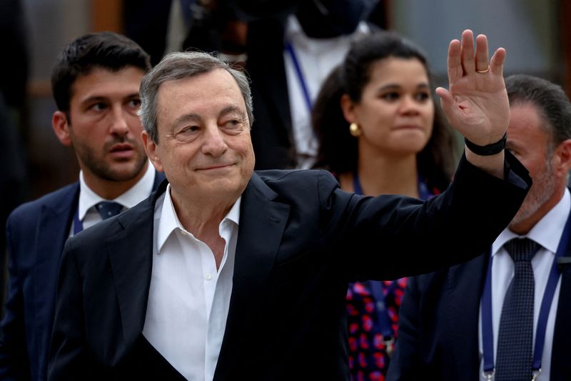 &copy; Reuters. Primeiro-ministro italiano Mario Draghi em encontro do G7, na Alemanha
27/06/2022 REUTERS/Lukas Barth