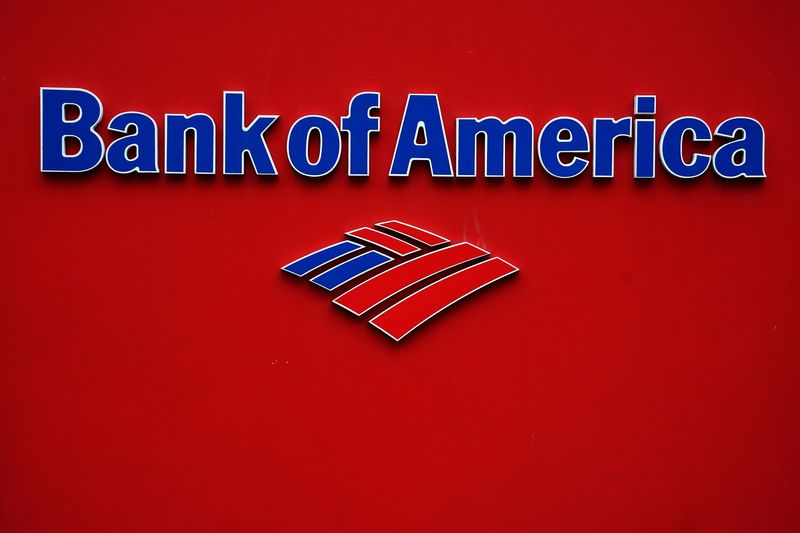 &copy; Reuters. FILE PHOTO: A Bank of America logo is pictured in the Manhattan borough of New York City, New York, U.S., January 30, 2019. REUTERS/Carlo Allegri/File Photo