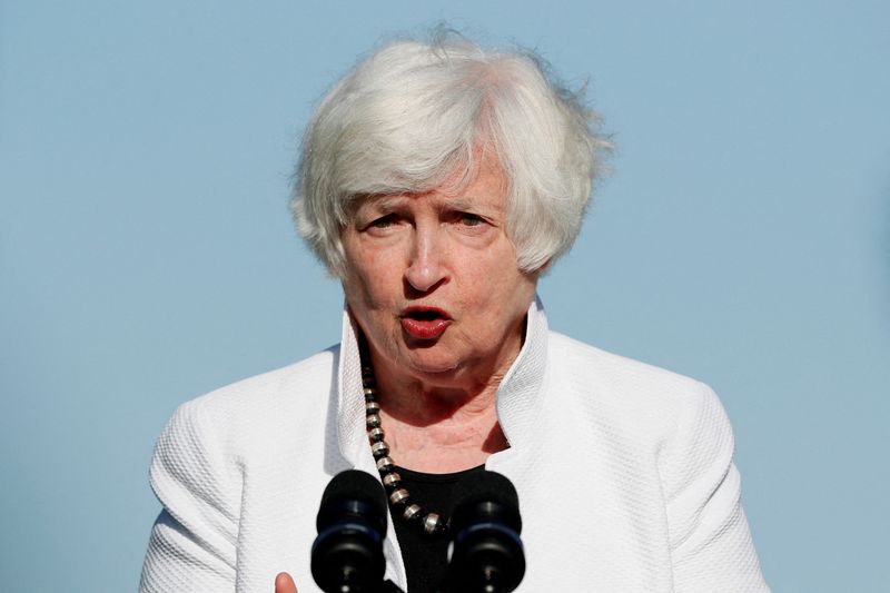 &copy; Reuters. FILE PHOTO: U.S. Treasury Secretary Janet Yellen speaks during a news conference, ahead of the G20 Finance Ministers and Central Bank Governors Meeting, in Nusa Dua, Bali, Indonesia, July 14, 2022. Made Nagi/Pool via REUTERS