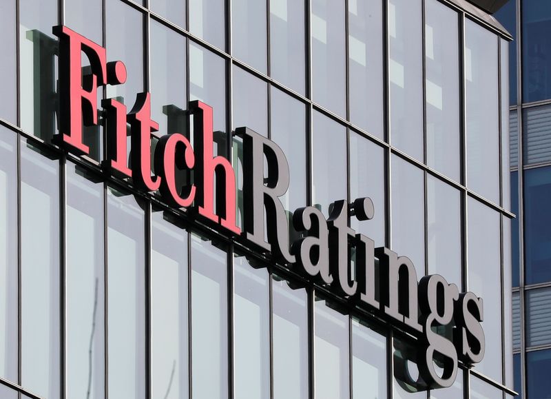 &copy; Reuters. FILE PHOTO: The Fitch Ratings logo is seen at their offices at Canary Wharf financial district in London,Britain, March 3, 2016.  REUTERS/Reinhard Krause
