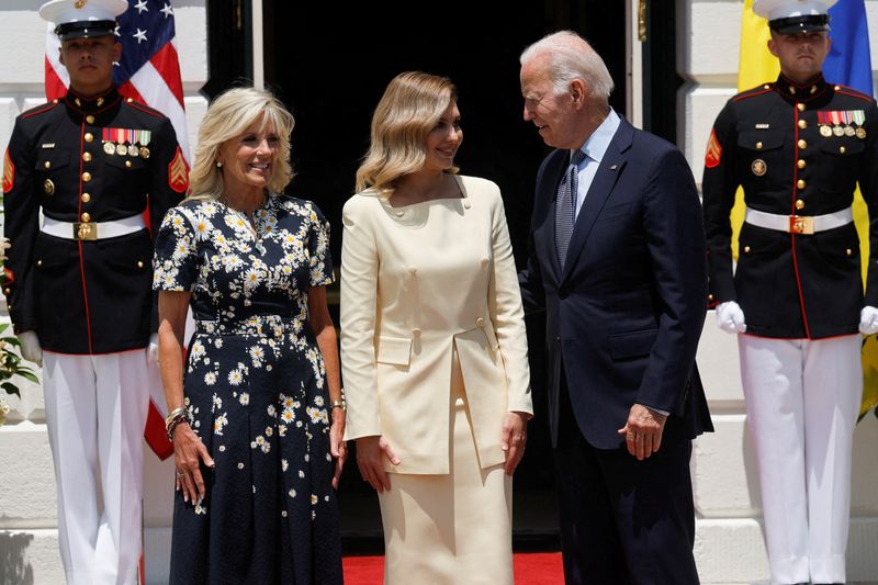 Bidens welcome Ukraine's first lady to the White House