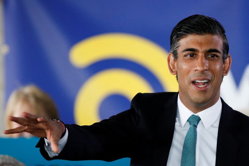 &copy; Reuters. Conservative leadership candidate Rishi Sunak speaks at a Conservative Party leadership campaign event in Grantham, Britain, July 23, 2022.  REUTERS/Peter Nicholls