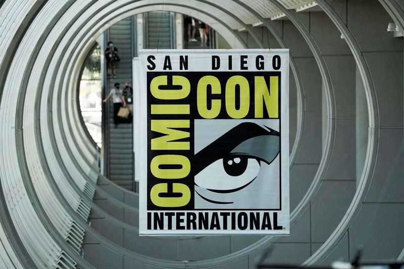 &copy; Reuters. Un letrero dentro del Centro de Convenciones de San Diego en la Comic-Con International en San Diego, California, Estados Unidos. 22 de julio, 2022. REUTERS/Bing Guan