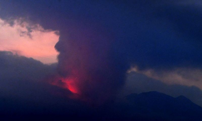 Volcano erupts on western Japanese island of Kyushu, no reports of damage