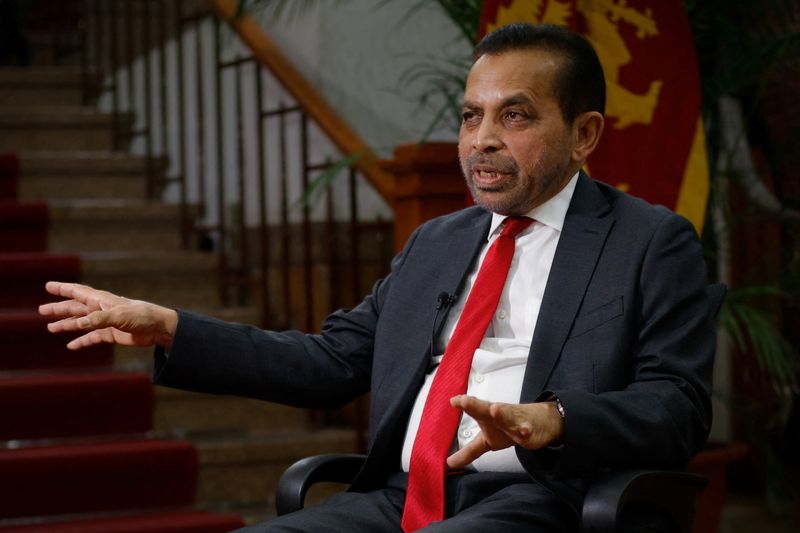 &copy; Reuters. Sri Lankan Ambassador to China Palitha Kohona attends an interview at the Sri Lankan embassy in Beijing, China, July 25, 2022. REUTERS/Thomas Peter