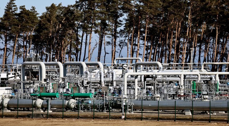 &copy; Reuters. FILE PHOTO: Pipes at the landfall facilities of the 'Nord Stream 1' gas pipeline are pictured in Lubmin, Germany, March 8, 2022. REUTERS/Hannibal Hanschke