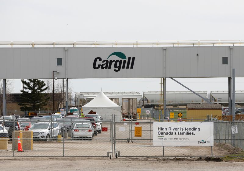 © Reuters. Frigorífico da Cargill em High River, Alberta, Canadá
06/05/2020
REUTERS/Todd Korol