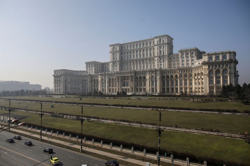 &copy; Reuters. FILE PHOTO: General view of the Romanian Parliament headquarters in Bucharest, Romania - February 23, 2021 Octav Ganea/Inquam Photos via REUTERS  