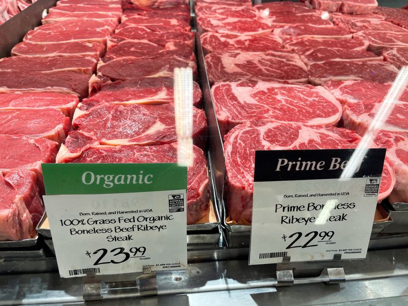 &copy; Reuters. FILE PHOTO: Meat is seen in a supermarket as rising inflation affects consumer prices in Los Angeles, California, U.S., June 13, 2022. REUTERS/Lucy Nicholson/File Photo