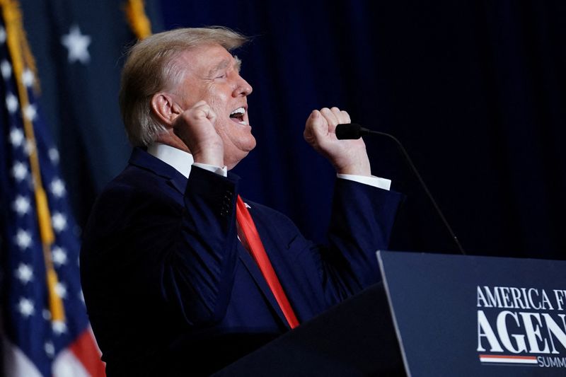 &copy; Reuters. Donald Trump discursa em Washington
26/07/2022
REUTERS/Sarah Silbiger