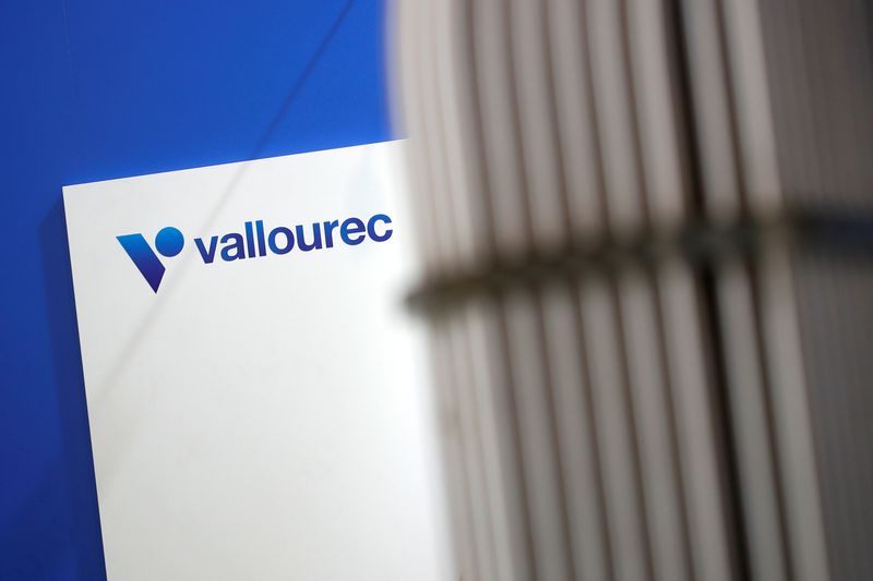 &copy; Reuters. The logo of Vallourec is pictured at the World Nuclear Exhibition (WNE), the trade fair event for the global nuclear community in Villepinte near Paris, France, June 27, 2018. REUTERS/Benoit Tessier