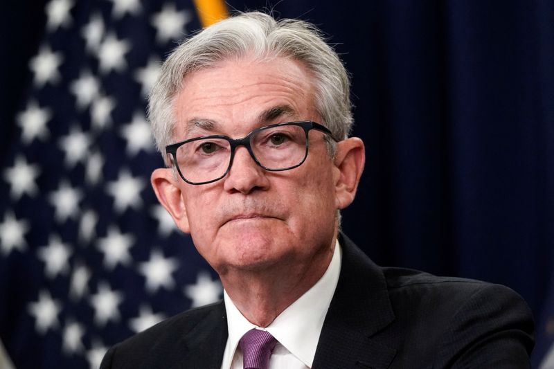 © Reuters. Federal Reserve Board Chairman Jerome Powell attends a news conference following a two-day meeting of the Federal Open Market Committee (FOMC) in Washington, U.S., July 27, 2022. REUTERS/Elizabeth Frantz