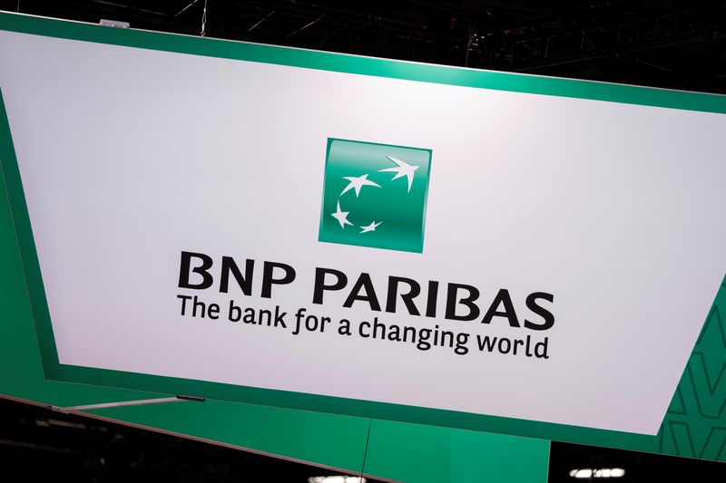 &copy; Reuters. A logo of BNP Paribas is seen at its exhibition space, at the Viva Technology conference dedicated to innovation and startups at Porte de Versailles exhibition center in Paris, France June 15, 2022. REUTERS/Benoit Tessier