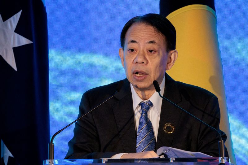 &copy; Reuters. FILE PHOTO: President of the Asian Development Bank (ADB) Masatsugu Asakawa speaks at the Sydney Energy Forum in Sydney, Australia July 12, 2022. Brook Mitchell/Pool via REUTERS/File Photo