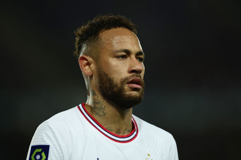 &copy; Reuters. Neymar durante partida do Paris St Germain contra o Strasbourg pelo Campeonato Francês
29/04/2022 REUTERS/Sarah Meyssonnier