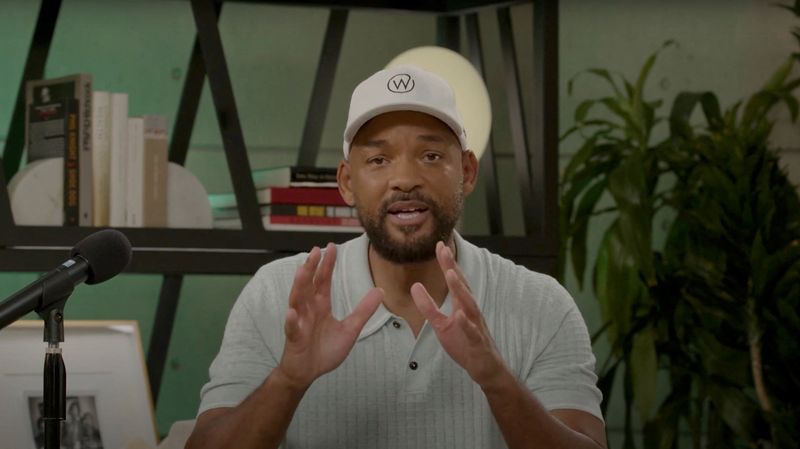 &copy; Reuters. Will Smith speaks in an apology video for slapping Chris Rock at Academy Awards 2022 in this screen grab obtained from a social media video uploaded on July 29, 2022. Will Smith/YouTube/via REUTERS  