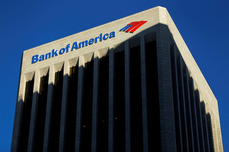 &copy; Reuters. FILE PHOTO: The Bank of America building is shown in Los Angeles, California October 29, 2014. REUTERS/Mike Blake