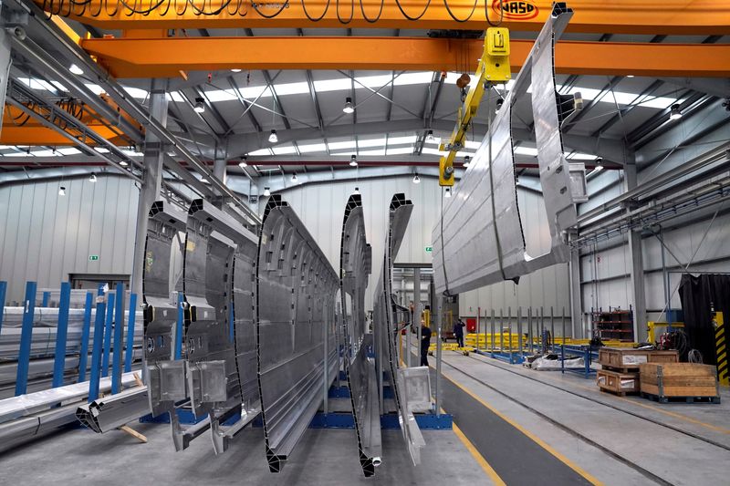 &copy; Reuters. An operator moves aluminium side panels at the factory of Spanish train manufacturer Talgo, in Rivabellosa, Spain, October 11, 2018. REUTERS/Vincent West