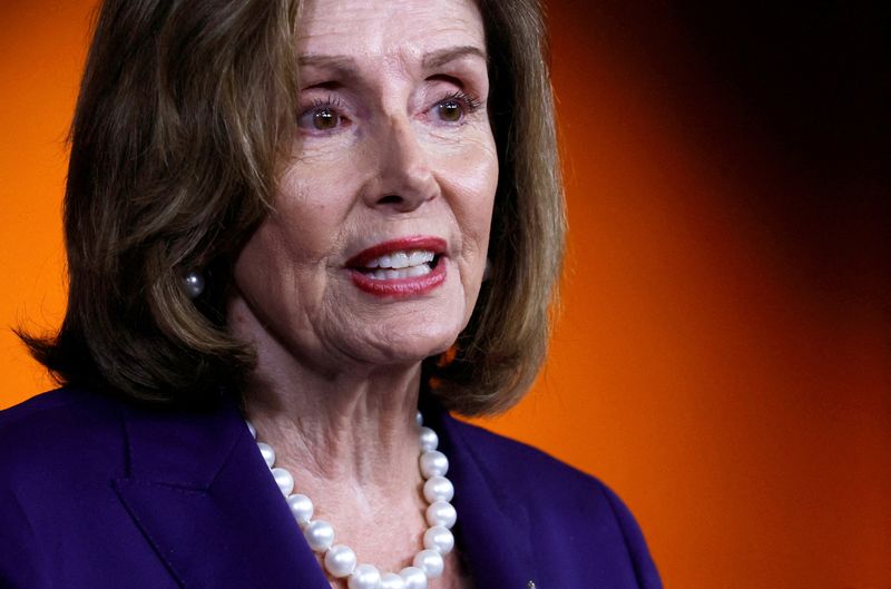 &copy; Reuters. Presidente da Câmara dos Deputados dos EUA, Nancy Pelosi, durante entrevista coletiva em Washington
29/07/2022 REUTERS/Jonathan Ernst