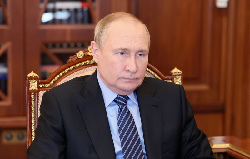 &copy; Reuters. Il presidente russo Vladimir Putin a Mosca. Sputnik/Mikhail Klimentyev/Kremlin via REUTERS