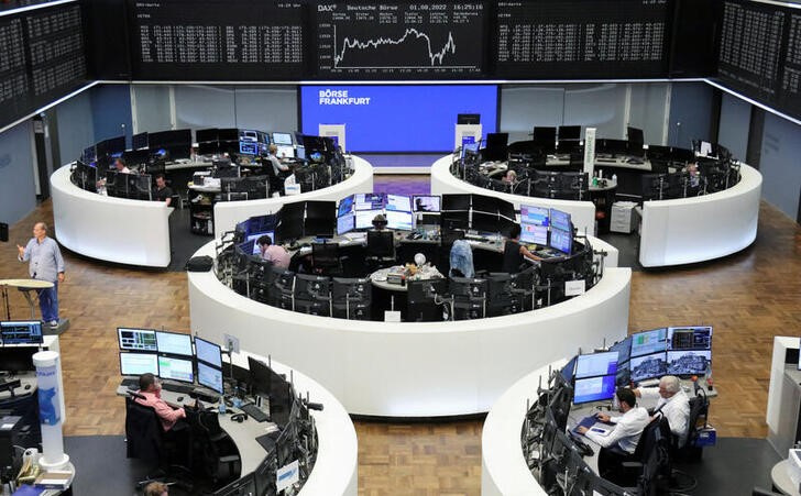 &copy; Reuters. El piso de la bolsa de valores en Fráncfort, Alemania. Agosto 1, 2022. REUTERS/Staff